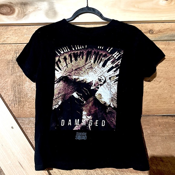 Suicide Squad Joker unisex “Damaged” Harley Quinn DC COMICS Small T shirt Black - Picture 2 of 8